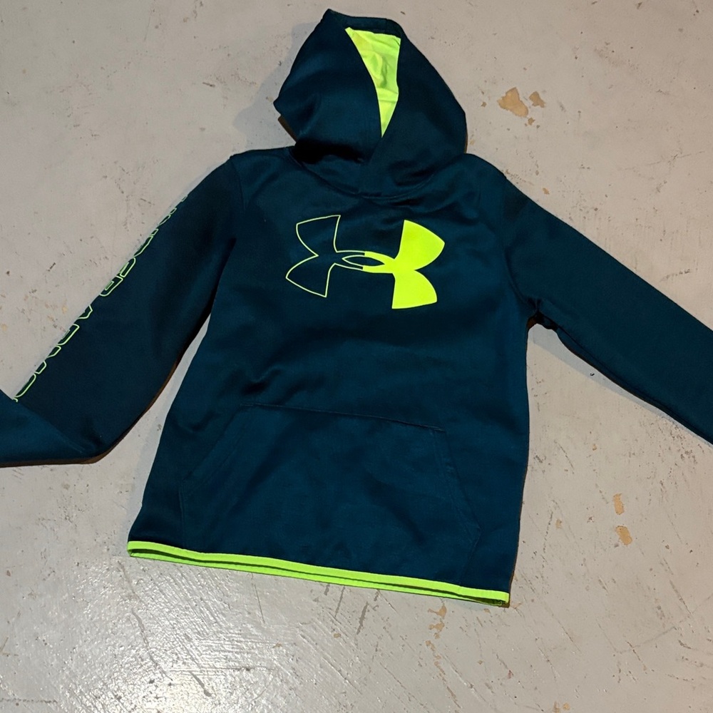 Under Armour Kids' Dark Blue and Bright Yellow Hoodie